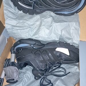 Balenciaga Black Athletic Shoes with Chunky Midsole